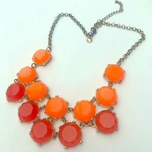 J. Crew Orange Bubble Bead Necklace